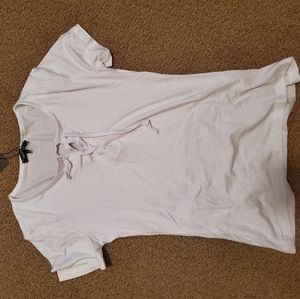 White Hockey Tie Shirt